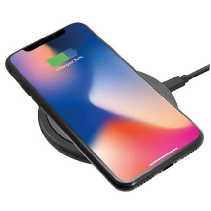 Cargador Inalámbrico Argomtech 10W Carga Rápida 90x90x10mm Micro USB Cable 12m Color Negro