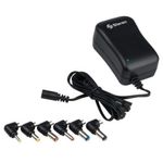 Eliminador Regulado Steren 3 a 12Vcc 12A con Puntas Intercambiables Color Negro