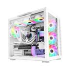 Gabinete Game Factor CSG700 ATX Fishtank Panel Lateral Vidrio Templado USB 20/30 Color Blanco