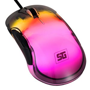 Mouse Vorago Start The Game Mo-505 Alambrico Rgb Neon Hasta 7.200 Dpis Usb Trasparente Vocmosab062