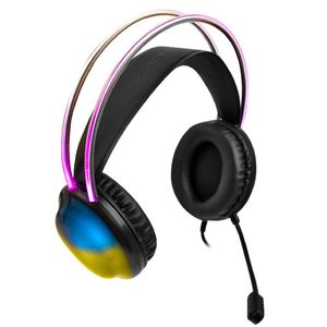 Diadema Gamer Perfect Choice Transparente Rgb Helumo Anc 1.8M Alámbrico 3.5Mm Pvc Mccaudab235