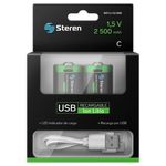 Paquete de Baterías Steren Li-ion Recargables USB-C 15Vcc 2500mAh
