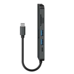 Estación De Conexión Steren Usb C 6 En 1 Color Negro Sqcaccac022