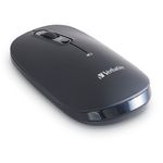 62479 - Mouse VERBATIM Inalambrico Recargable Multidispositivo USB-C a USB-A - Negro