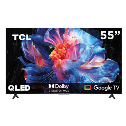 65919 - Televisor TCL 55 4K UHD Google TV  Dolby Vision Atmos Diseño sin bordes Compatible con Alexa Google Home AirPlay2 Apple HomeKit TCL Home App