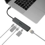 Estación de Conexión Steren USB C 6 en 1 Color Negro