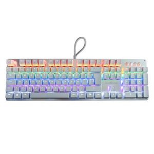 Teclado Mecánico Vorago Game Factor Kbg400 Rainbow Switch Rojo Usb Color Blanco Voctecab033