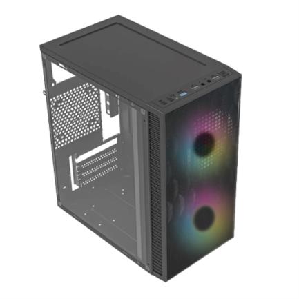 Gabinete Acteck Compacto Mini Torre Fuji GC470  Fuente ATX 500 Advanced Series Negro