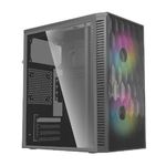Gabinete Acteck Compacto Mini Torre Fuji GC470  Fuente ATX 500 Advanced Series Negro