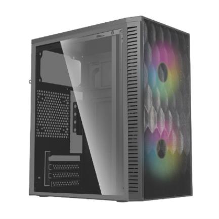 Gabinete Acteck Compacto Mini Torre Fuji GC470  Fuente ATX 500 Advanced Series Negro