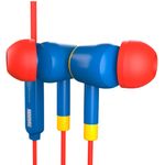 Audifonos XTech Cableados 35mm Capitan Marvel XTE-M100CM - Factor de forma  Intraaural - Color  Rojo y azul