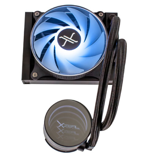 66149 - Enfriamiento Liquido Xzeal 120mm Redondo XZ-409 CPU 1Fanx120mm ARGB 3 pines+PWM 4 pines+Seguro INTEL/AMD Negro