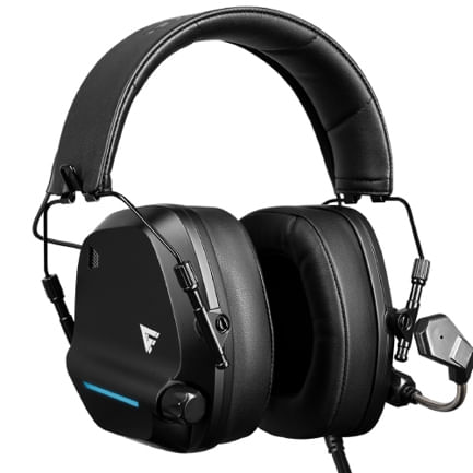 DIADEMA GAME FACTOR HSG550 CONEXION POR USB / MICROFONO AJUSTABLE / SURROUND 71 /  NEGRO