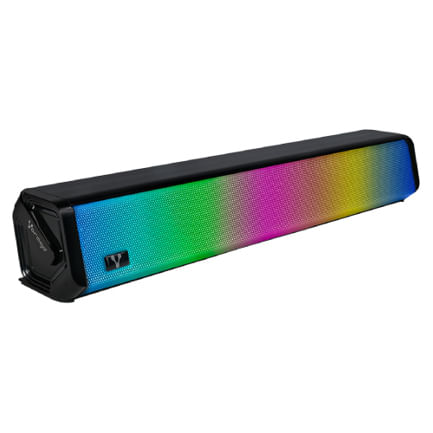 BOCINA VORAGO BSP-320 BLUETOOTH / 5Wx2 /  35MM / USB / ILUMINACION RGB / NEGRO