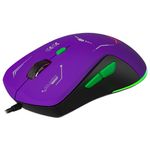 66642 - Mouse Gamer XZ-401 RGB 7 200 Dpi 6 botones Conexion USB 1 5m Morado-Verde