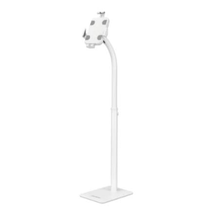 Soporte de Suelo Manhattan Antirrobo para Tablet/iPad 79" a 11" Altura 790 a 1190mm Color Blanco