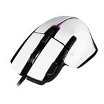 Mouse Game Factor MOG602 Click Láser Pixart 3370 19000 dpi 8 Botones Iluminación RGB Color Blanco