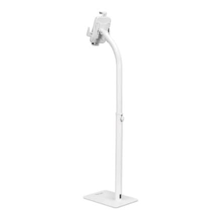 Soporte de Suelo Manhattan Antirrobo para Tablet/iPad 79" a 11" Altura 790 a 1190mm Color Blanco