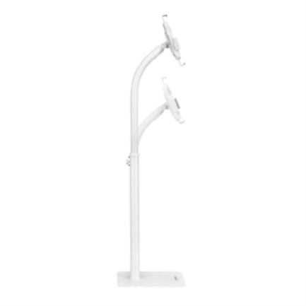 Soporte de Suelo Manhattan Antirrobo para Tablet/iPad 79" a 11" Altura 790 a 1190mm Color Blanco