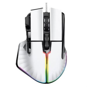 Mouse Game Factor Mog602 Click Láser Pixart 3370 19000 Dpi 8 Botones Iluminación Rgb Color Blanco Vocmosab057