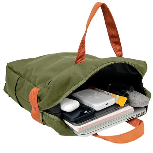 67185 - MOCHILA VORAGO BP-301 VINTAGE DOBLE USO LAPTOP 15 6 VERDE