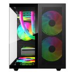 67732 - Gabinete Xzeal Cubo M-ATX/ITX Negro 3 Ventiladores ARGB