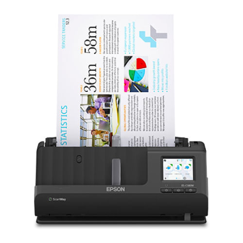 Escaner Inalambrico de Documentos Epson WorkForce ES-C380W con Pantalla Tactil