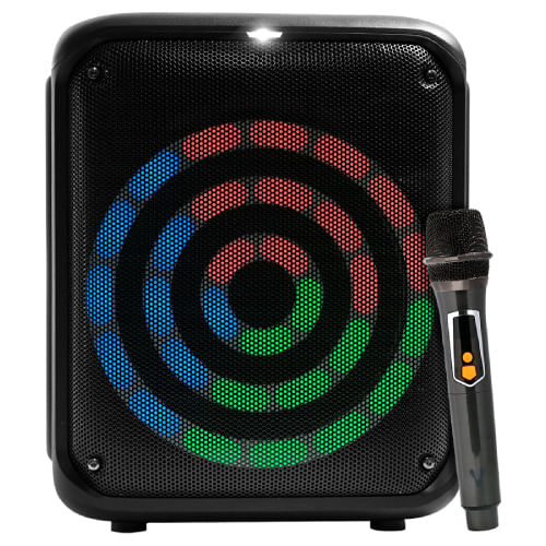 BAFLE VORAGO KSP-350 NEGRO 8" 30WATTS RMS TECNOLOGIA DSP / USB / MSD/ 35MM /  RECARGABLE / TWS BT 5HRS CARGA USB TIPO C / MICROFONO INALAMBRICO
