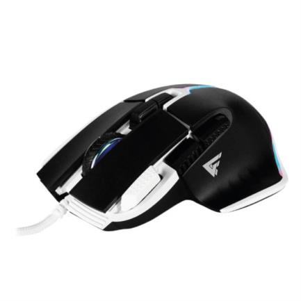 Mouse Game Factor MOG602 Click Láser Pixart 3370 19000 dpi 8 Botones Iluminación RGB Color Negro