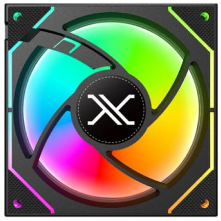 Kit Gamer 3 Ventiladores Xzeal XZ1115 ARGB 25dB 1200RPM 120mm Negro