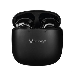 Audífonos Vorago Esb-305 Bluetooth Tws Ipx6 Manos Libres Control Táctil Color Negro Vocaudab107