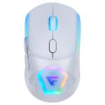 MOUSE GAME FACTOR MOW700 CARCASAS INTERCAMBIABLES 24G+BT PIXART 3395 26000 DPI RGB BLANCO