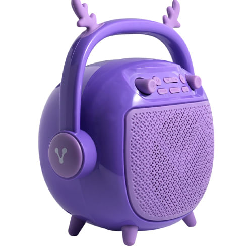 BOCINA VORAGO BSP-205 BLUETOOTH MSD / USB / 35MM MICROFONO CON MODOS DE VOZ COLOR PURPURA
