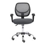 Silla-Secretarial-Nextep-de-Altura-Ajustable-Tela-Gris-Base-Giratoria