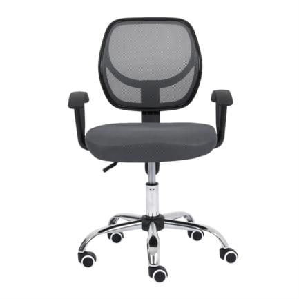 Silla-Secretarial-Nextep-de-Altura-Ajustable-Tela-Gris-Base-Giratoria