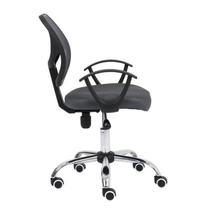 Silla-Secretarial-Nextep-de-Altura-Ajustable-Tela-Gris-Base-Giratoria