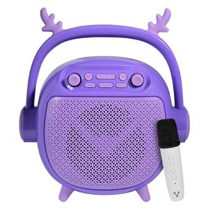 Bocina Vorago Bsp-205 Bluetooth Msd / Usb / 3.5Mm Microfono Con Modos De Voz Color Purpura Vocbocab059