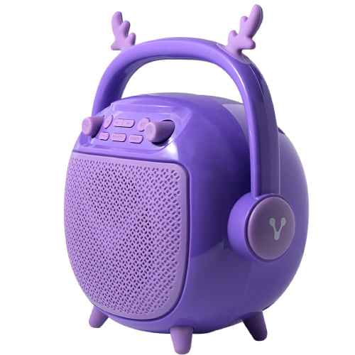 BOCINA VORAGO BSP-205 BLUETOOTH MSD / USB / 35MM MICROFONO CON MODOS DE VOZ COLOR PURPURA