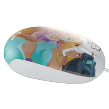 69343 - Mouse Alámbrico XTech  XTM-D406PS Ambidiestro Princesas Disney 3 Botones 1 Velocidad