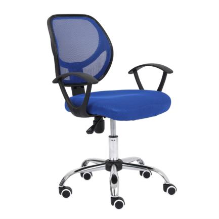 Silla-Secretarial-Nextep-de-Altura-Ajustable-Tela-Azul-Base-Giratoria