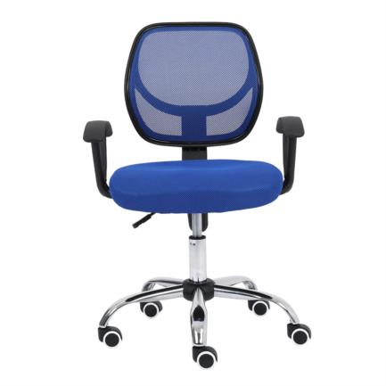 Silla-Secretarial-Nextep-de-Altura-Ajustable-Tela-Azul-Base-Giratoria