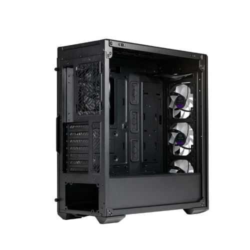 Gabinete Gamer Cooler Master MasterBox MB520 ARGB Media Torre ITX mATX ATX 3xFan ARGB Cristal Templado Negro