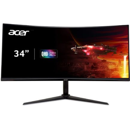 Monitor Acer 34" Gaming Curvo Nitro XZ342CU V3 UHD 3440x1440 VA HDMI 100Hz DP 180Hz AMD Free