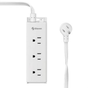 Tira Multicontacto Steren De 9 Salidas Longitud 1.1M Blanco Sqcmirab015