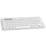 Teclado Bluetooth Logitech Pebble Keys 2 K380S Emparejamiento Multidispositivo Inalámbrico Color Blanco