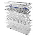 TECLADO GASKET GAME FACTOR MECANICO KBG800 PERSONALIZABLE 75% PANTALLA LCD BLUETHOOT 24G Y ALAMBRICO TRANSPARENTE TECLAS PUDDING