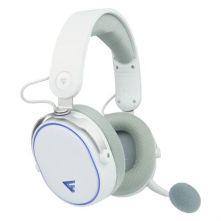 Diadema Game Factor HSB600 Gaming Inalámbrica RGB Triple Conectividad Micrófono Removible Surround 71 Color Blanco