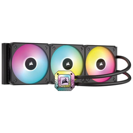 63247 - Enfriamiento Liquido Corsair para CPU iCUE H170i Elite Capellix XT 420mm RGB Compatible S 1200 1700 AM4 AM5 Color Negro