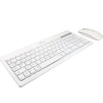 Kit Perfect Choice Teclado+Ratón 24Ghz+Bluetooth Recargable USB-C/USB-A Zebrary Blanco