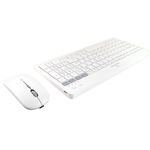 Kit Perfect Choice Teclado+Ratón 24Ghz+Bluetooth Recargable USB-C/USB-A Zebrary Blanco